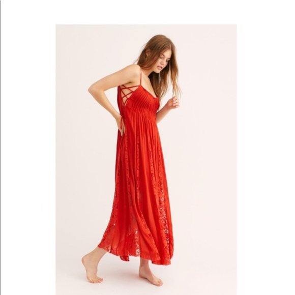 Free People Victorian Sundress Lace flowy dress - Picture 2 of 8